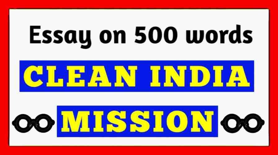 Essay on Clean India Mission in 500 words